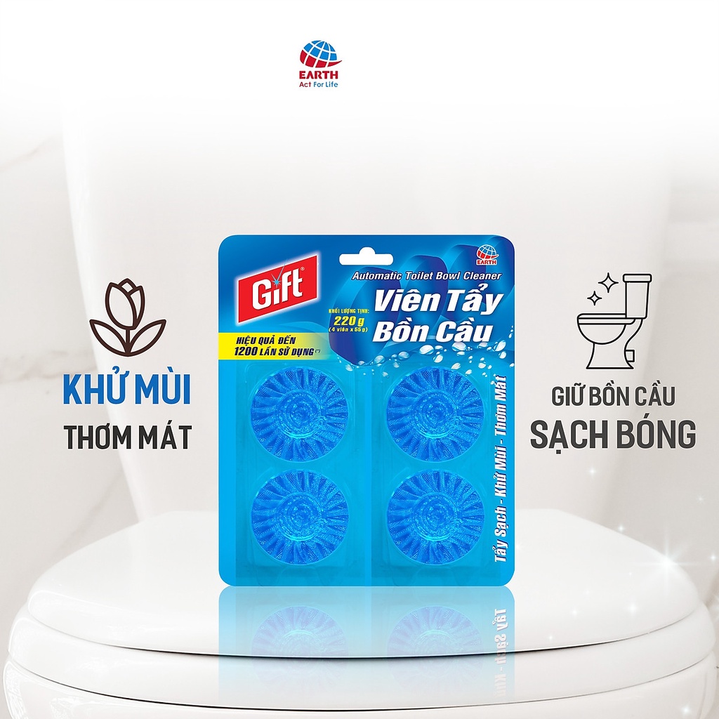 Viên tẩy bồn cầu Gift Siêu sạch (1 viên sử dụng 300 lần xả nước)