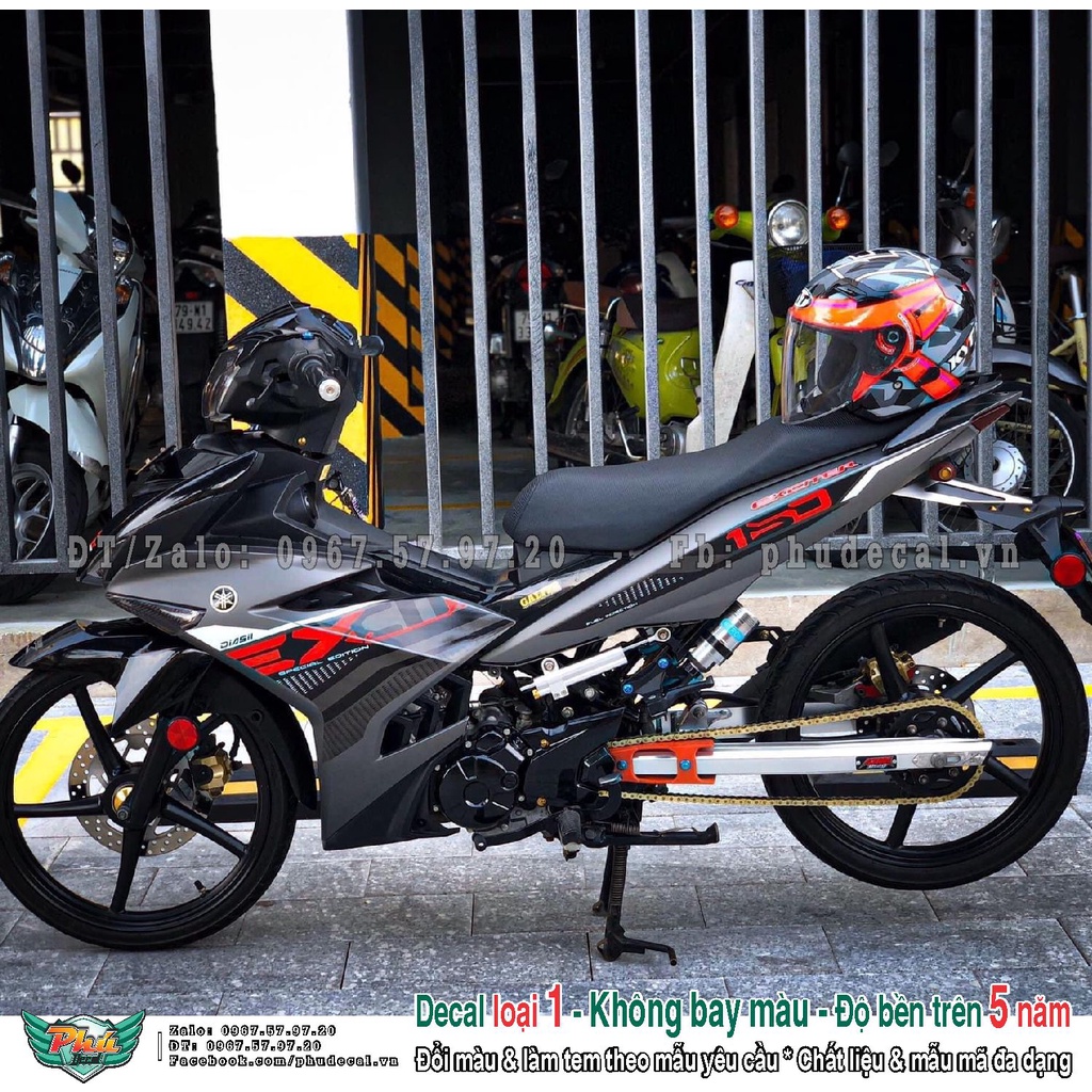 Tem rời xe Exciter 150 Y15ZR  Xám đen