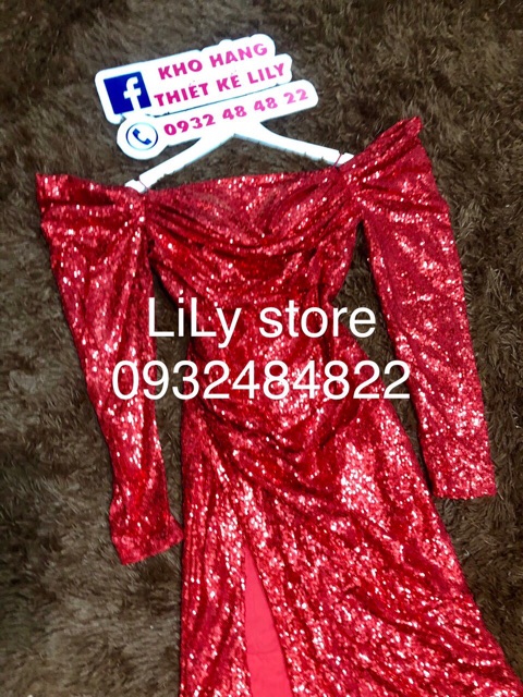 ẢNH VÀ VIDEO THẬT 1000% , đầm body kim sa rớt vai