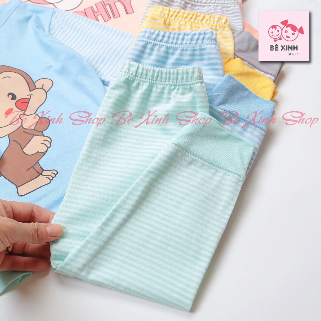 Quần áo đồ bộ dài tay trẻ em bé trai bé gái Minky Mom  Đồ bộ thun lạnh dài tay thu đông cho bé DÀI_PHỐI_SỌC