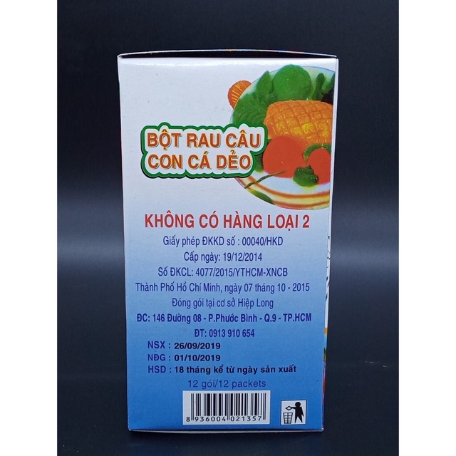 1 Gói bột rau câu con cá dẻo hàng loại 1 Hiệp Long