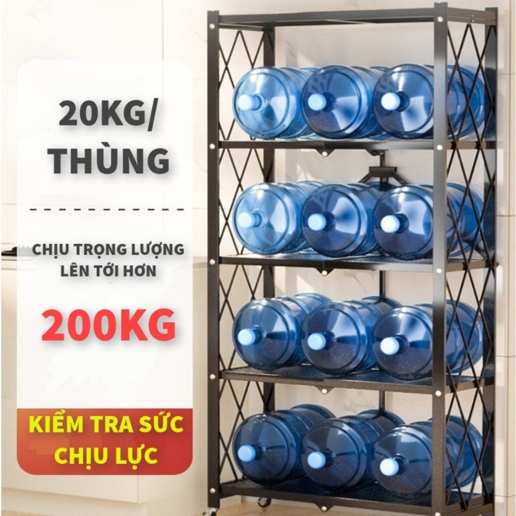Kệ gấp gọn, kệ sắt để đồ đa năng gấp gọn có bánh xe, kệ gia dụng- BẢO HÀNH 12 THÁNG