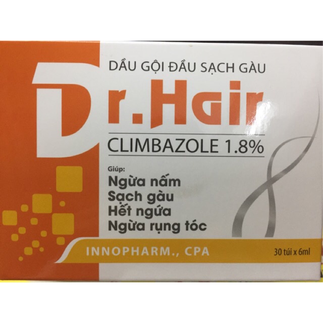 [GIÁ GỐC] Dr.Hair Dầu Gội giúp làm sạch gàu ngừa rụng tóc - Hộp 30 gói