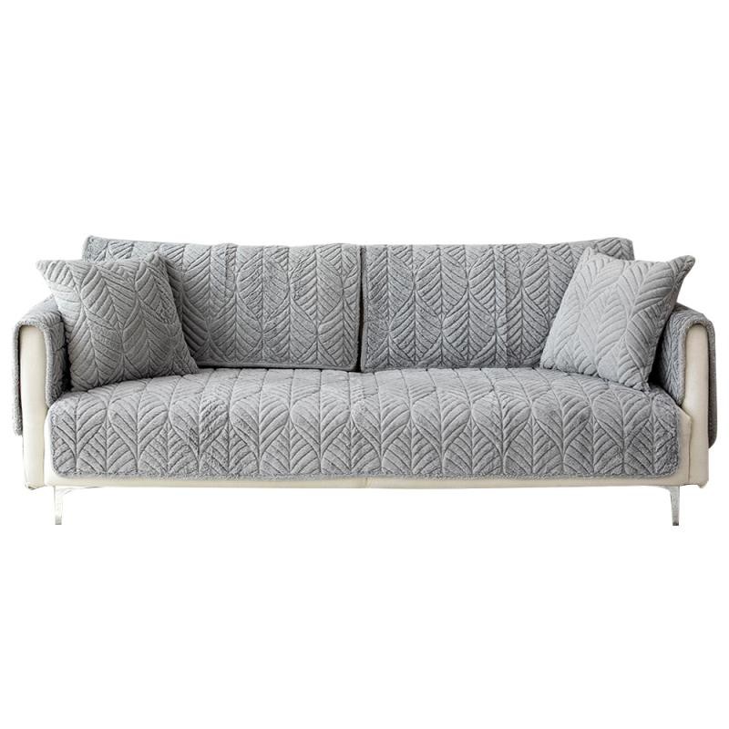 Vỏ Bọc Đệm Ghế Sofa Mùa Thu Đông Chần Bông Dày Giữ Ấm Chống Trượt Đơn Giản Mới