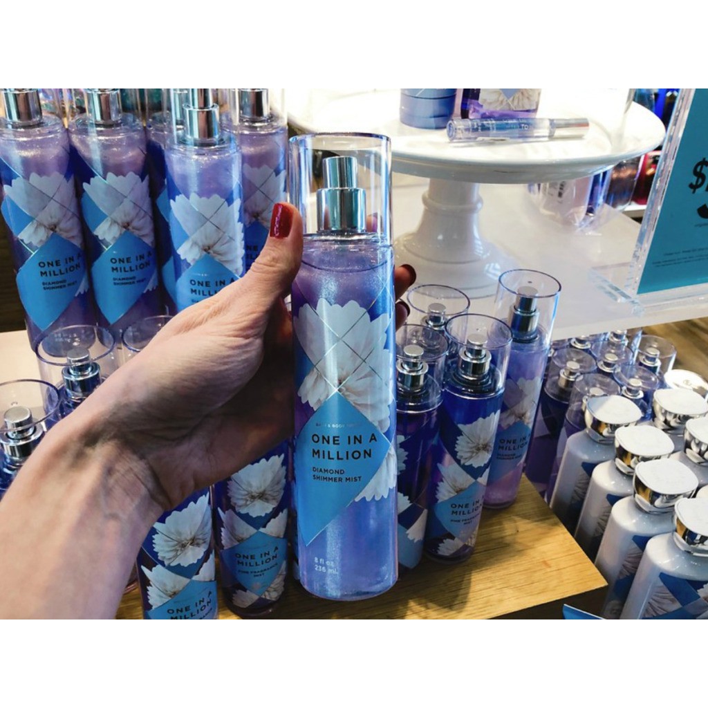 🤎 𝐁𝐨𝐝𝐲𝐦𝐢𝐬𝐭𝐯𝐧 - BBW® Xịt thơm Có Nhũ Bath and Body Works -  One In a Million Diamond (10ml/30ml/50ml/100ml) 🍋🥥🍒🍑 🤎