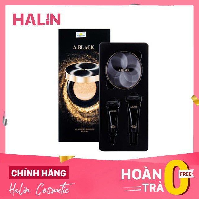 phấn nước chống nắng💖FREESHIP💖phấn nước chống nắng ABlack All Day Perfect Cover Cushion SPF 47 PA++ HALIN5865