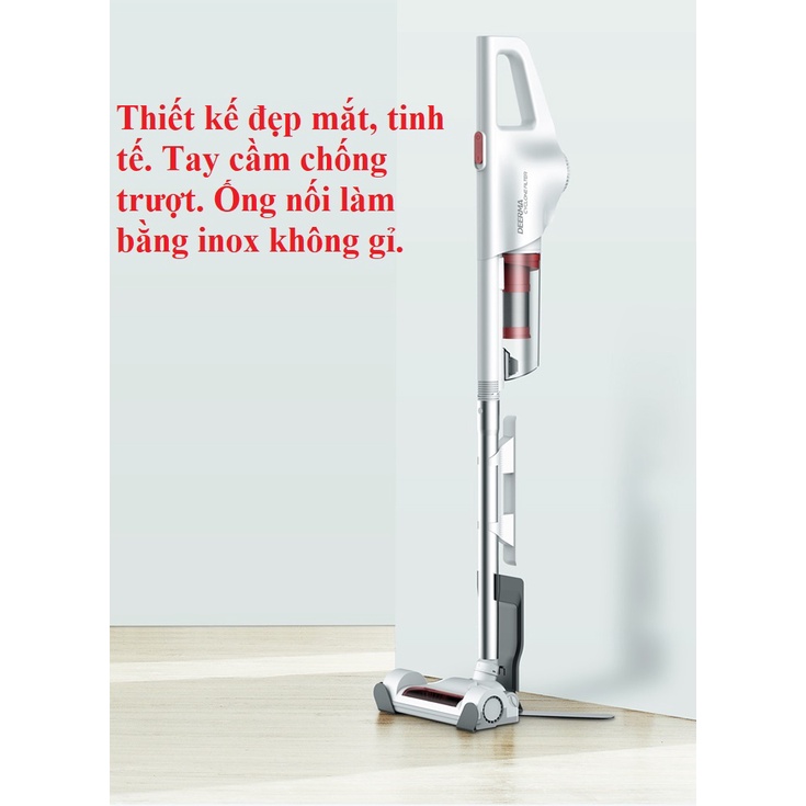 [Mã ELHA22 giảm 6% đơn 300K] Máy Hút Bụi Cầm Tay Cao Cấp DEERMA DX600S ( Kèm giá đỡ và chổi quyét)