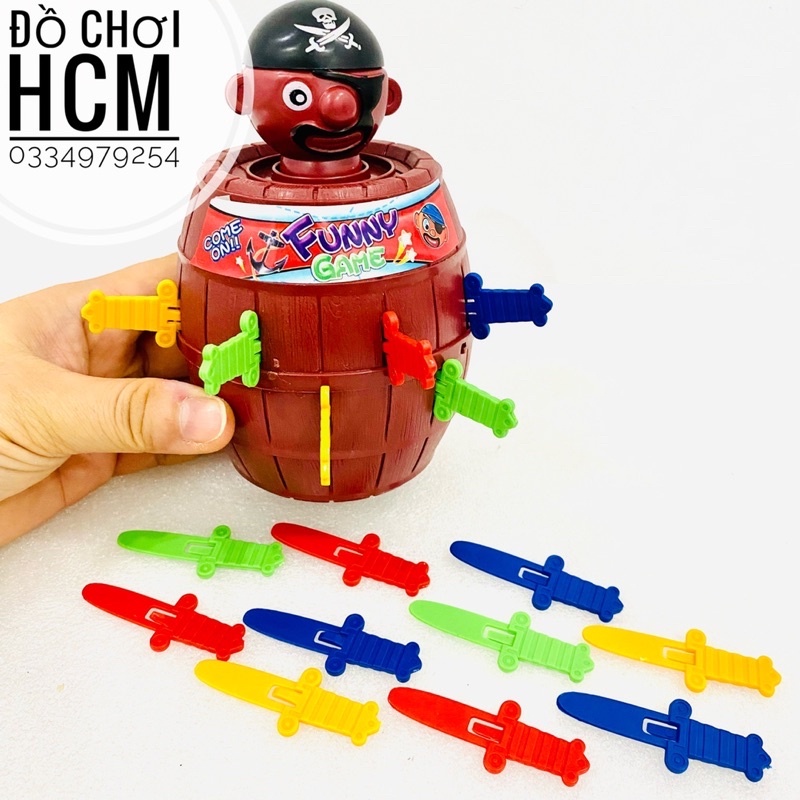Đồ chơi trẻ em đâm hải tặc kèm 16 và 24 kiếm size lớn, đồ chơi kiếm đâm hải tặc vui nhộn cho cả gia đình