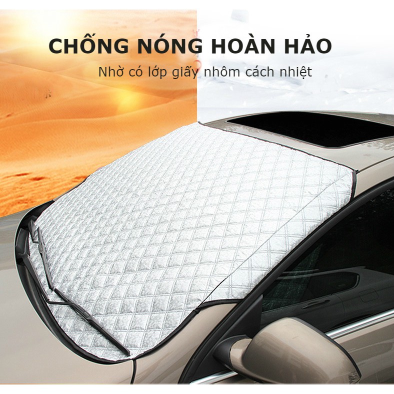 Tấm bạt che chắn nắng ngoài kính lái ô tô tráng phủ một lớp nhôm chống nóng cách nhiệt cho xe oto Phù hợp với mọi xe | BigBuy360 - bigbuy360.vn