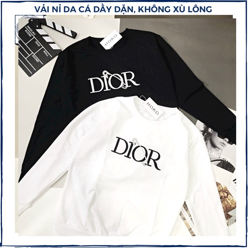 Áo nỉ nam tay dài cao cấp in hoạ tiết DR vải dầy dặn, áo thu đông form rộng nam nữ trung niên quà tặng bạn trai