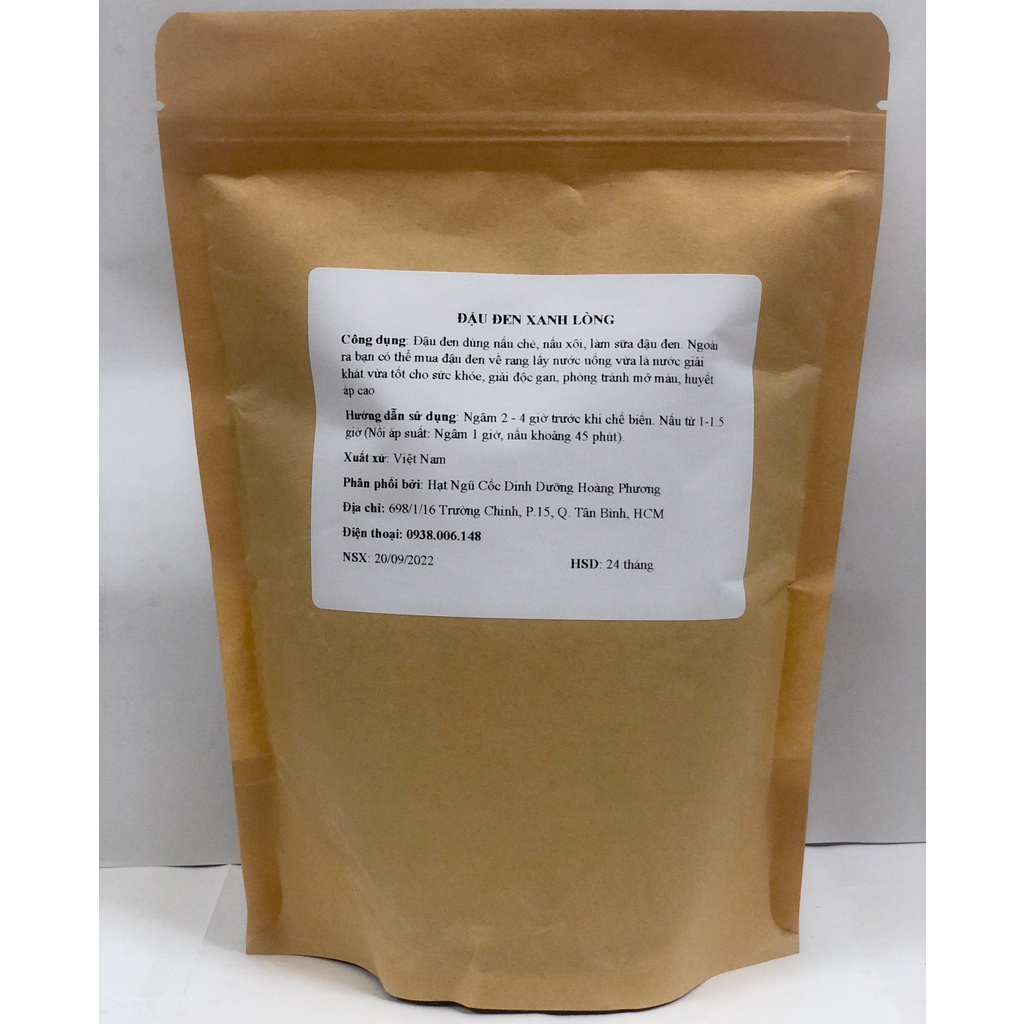 500G Đậu Đen Xanh Lòng Hữu Cơ Hoàng Phương Không GMO - Hạt Đỗ Đen Nấu Chè Làm Giá Đậu Hạt Dinh Dưỡng
