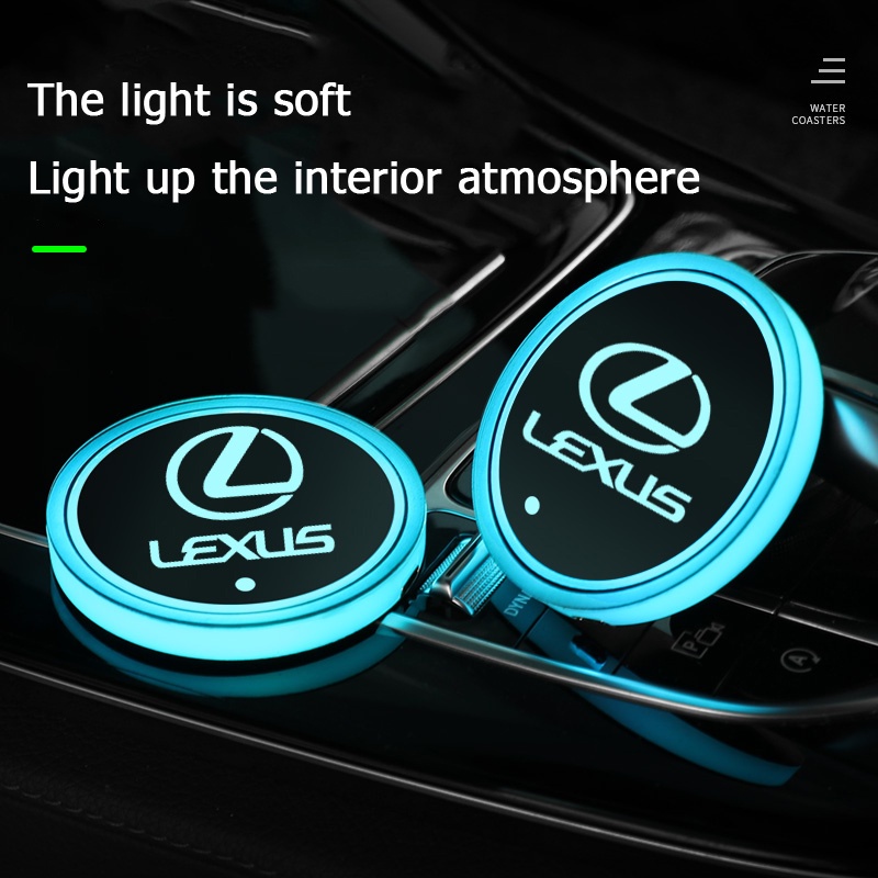 1 Đế Lót Ly Chống Trượt Có Đèn LED Phát Sáng Cho MG ZS MG RX5 MG5 MG6