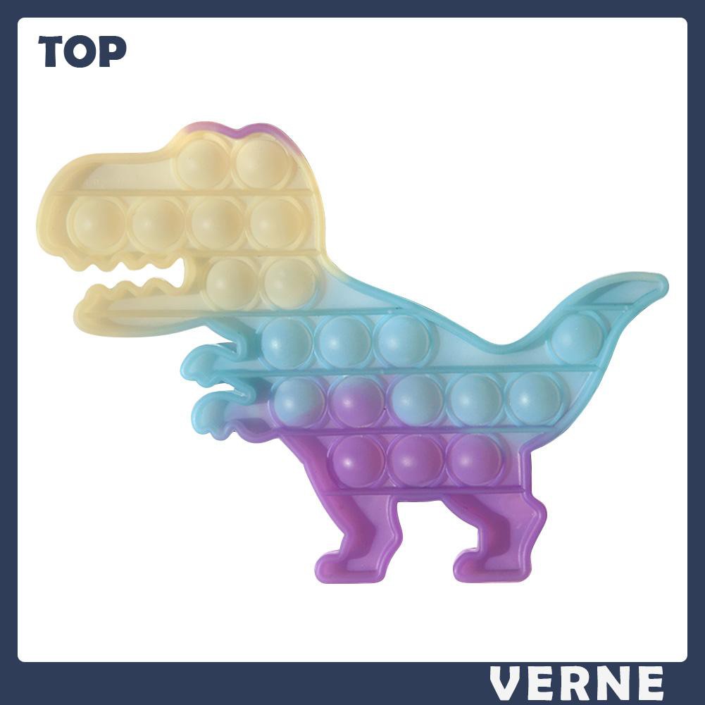 vernesss Gradient Dinosaur Push Bubble Fidget Relaxing Toys Sensory Anti-stress Toy