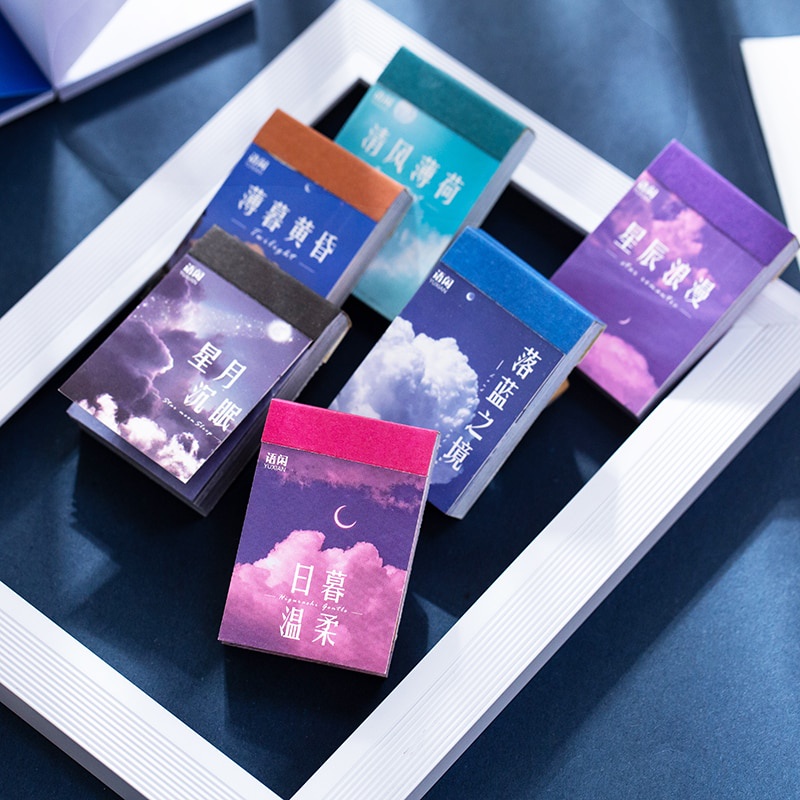 Set 50 Sổ Tay Mini In Hình Phong Cảnh Độc Đáo