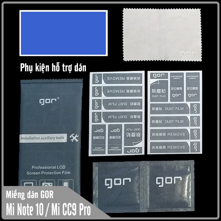 Bộ 2 miếng dán dẻo 3D hãng Gor cho Xiaomi CC9 Pro / Mi Note 10 trong suốt chống bám vân tay ôm trọn màn hình cong máy