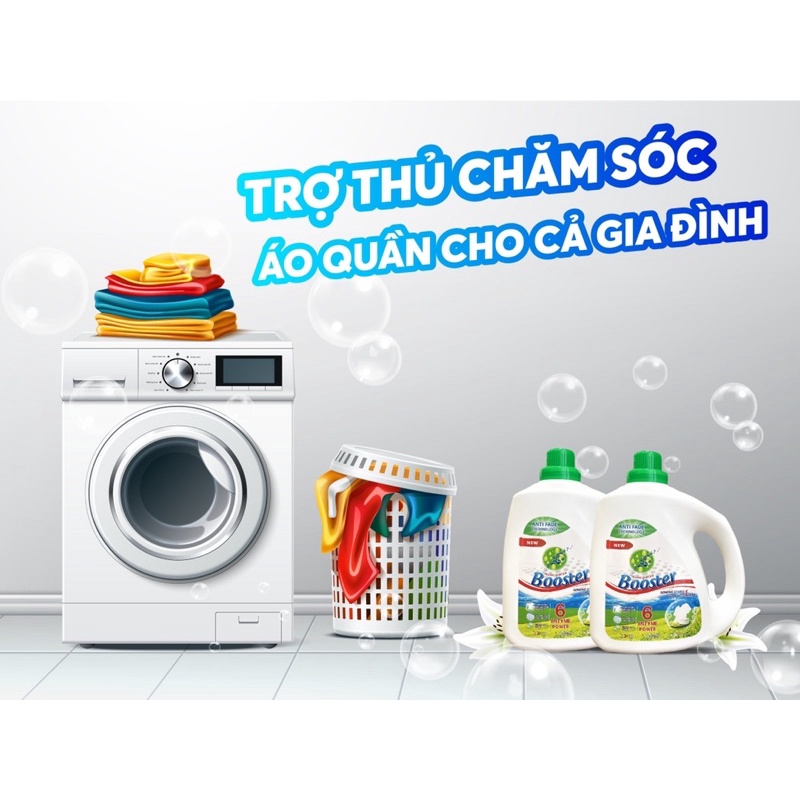 NƯỚC GIẶT BOOSTER HƯƠNG HOA NẮNG NEW 2022 CAN 3,7kg, HÀNG XUẤT KHẨU