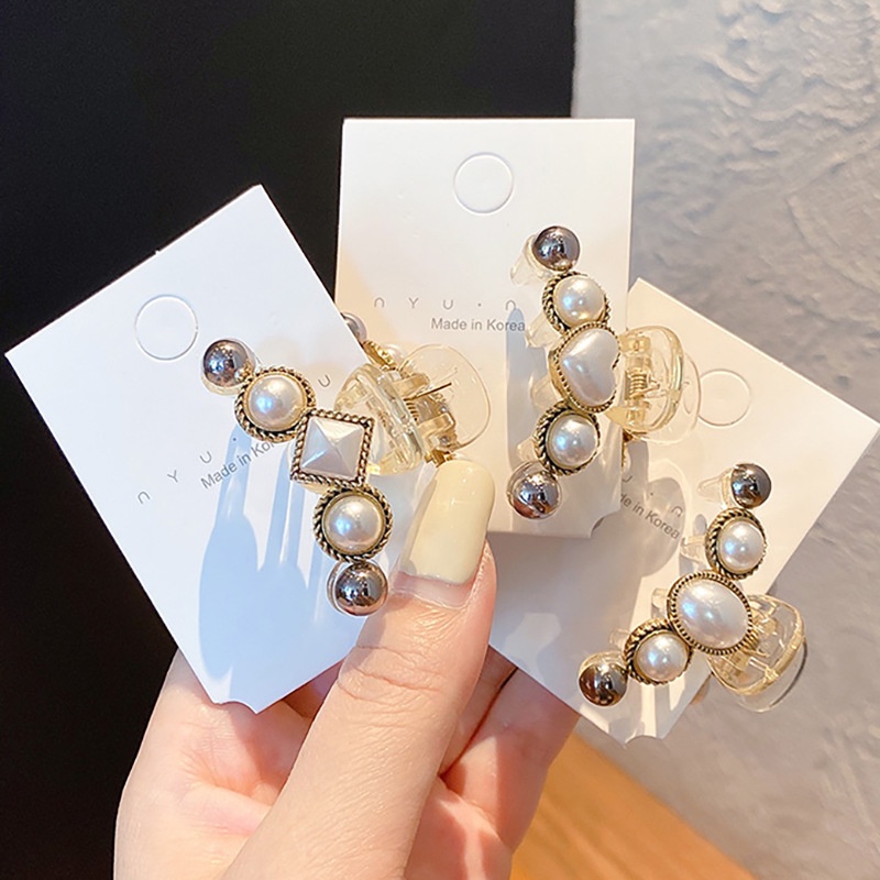 Kẹp tóc đính ngọc trai giả xinh xắn cho nữ