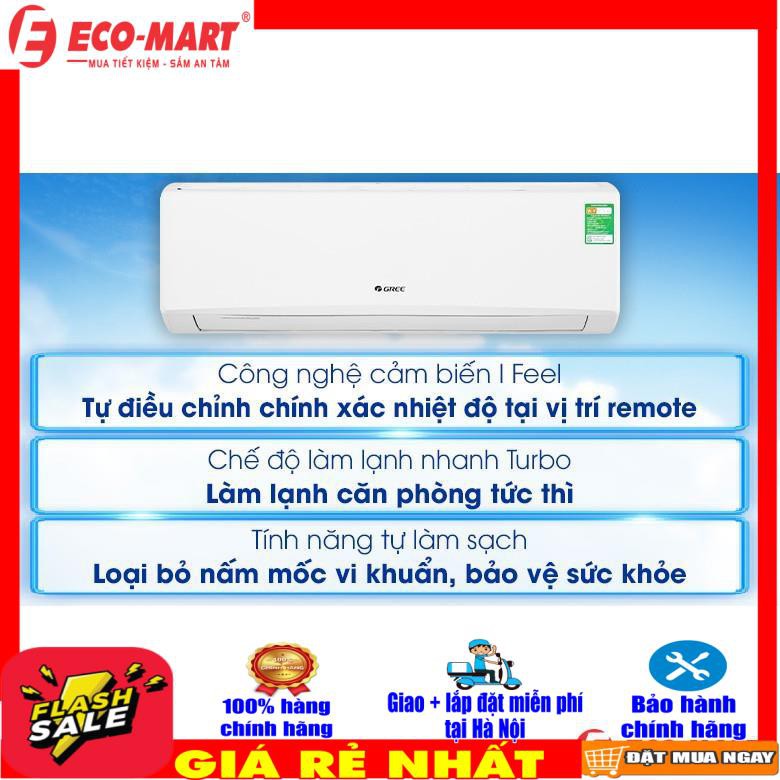 [ VẬN CHUYỂN MIỄN PHÍ KHU VỰC HÀ NỘI ] Điều hòa Gree 1 chiều 9000BTU GWC09KB-K6N0C4(I/O)