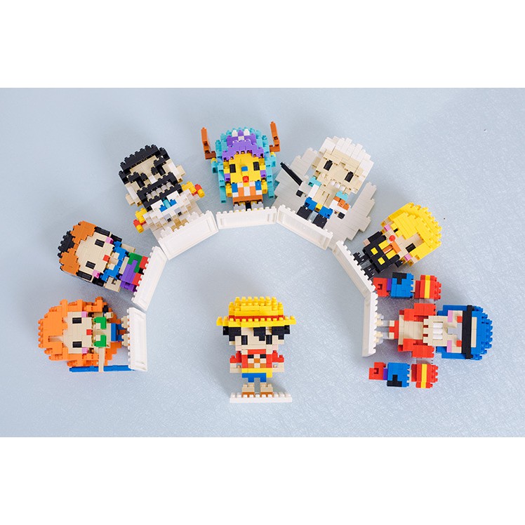 (Loại đẹp) Lego Luffy Zoro Sanji Nami Usopp Chopper Franky Brook Robin - Mô hình lắp ráp One piece