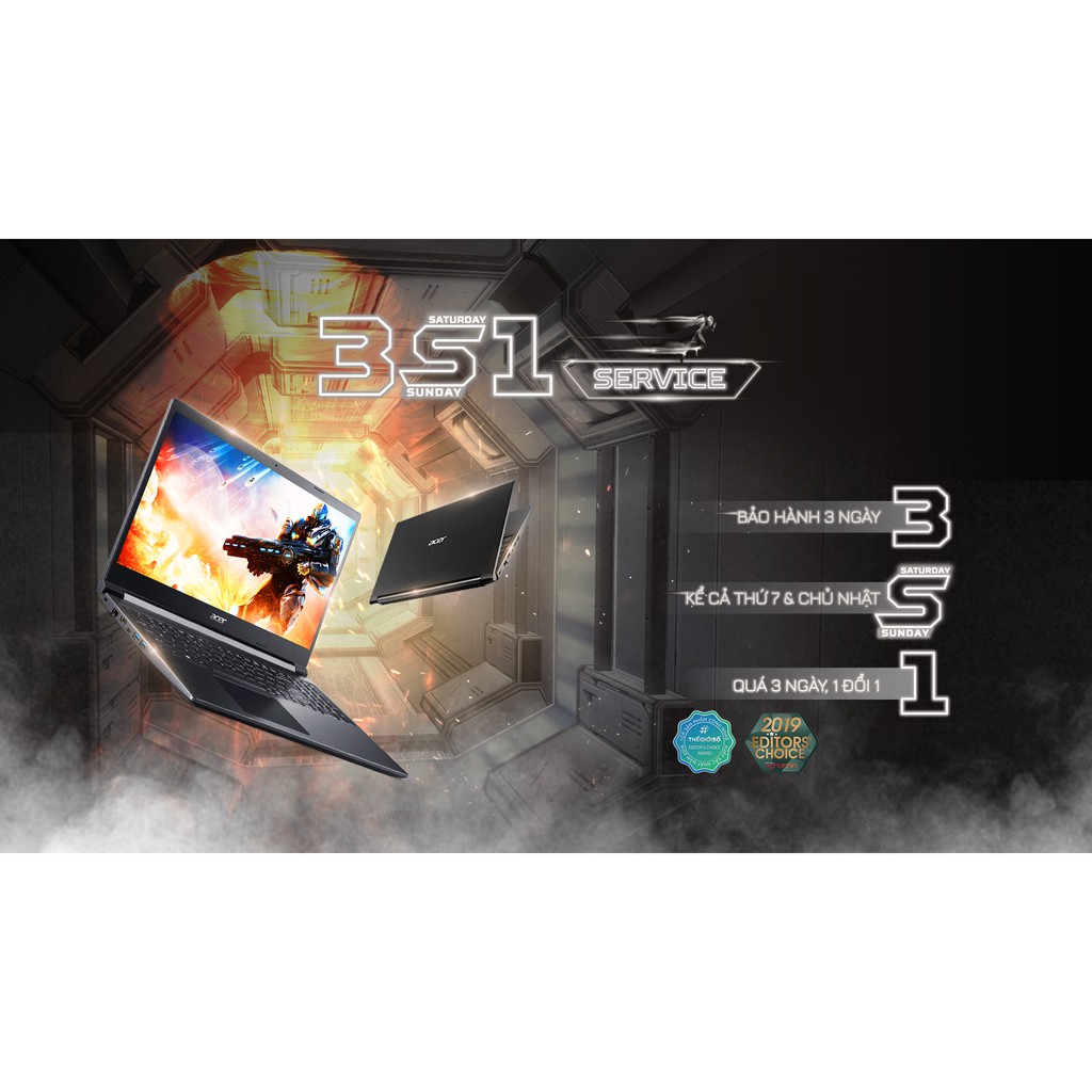 Laptop Acer Aspire 7 A715-42G-R4ST NH.QAYSV.004 (R5-5500U | 8GB | 256GB | GTX 1650 4GB | 15.6 inch FHD | WIn 10) | BigBuy360 - bigbuy360.vn
