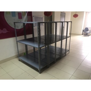 Kệ sắt V lỗ đa năng 3 tầng : dài 1m, rộng 0,3m, cao 1m