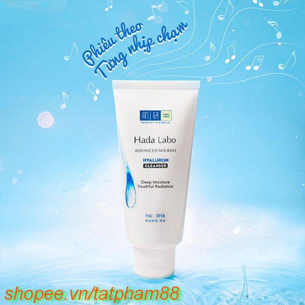 Sữa Rửa Mặt 80g Hada Labo Dưỡng Ẩm Tối Ưu Advanced Nourish Hyaluron Cleanser Chính Hãng.