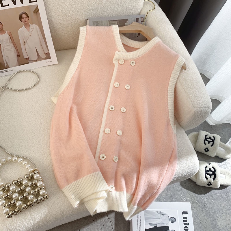 Áo Khoác Cardigan Dệt Kim Sát Nách Thời Trang Mùa Thu Cho Phái Nữ