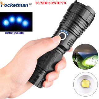 Đèn pin T6 XHP70.2 LED XHP50 sạc USB đa dụng chất lượng cao