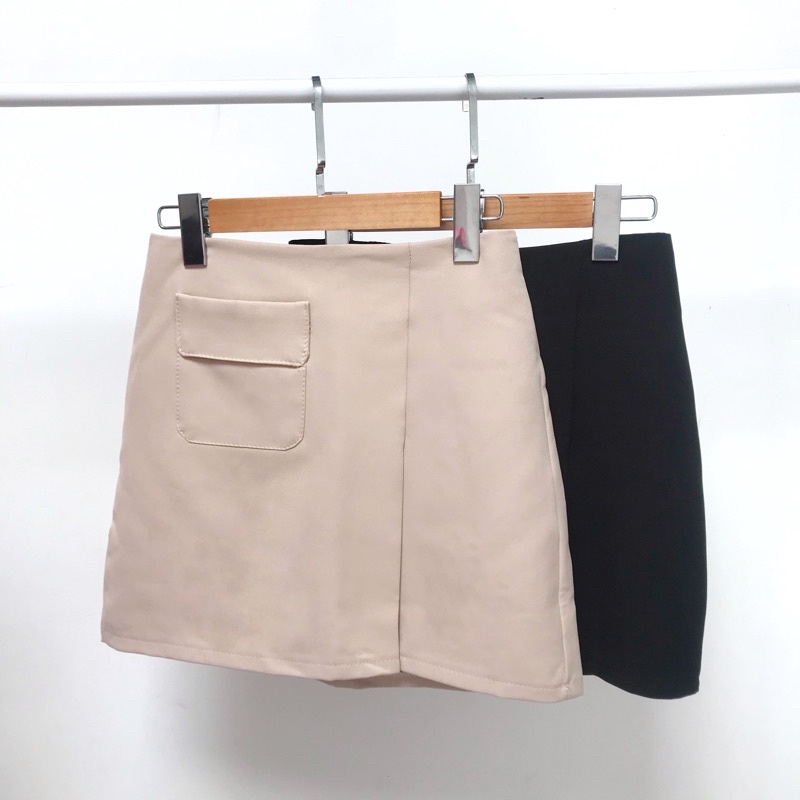 Pocket Skirt - Chân váy ngắn chữ A túi hộp cho nữ Purple heart