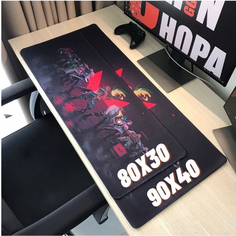 Lót Chuột - Pad Chuột - Mouse Pad - VALORANT 1 Gaming - Chống Nước - Size lớn (90x40 dày 4mm) (80x30 dày 3mm)