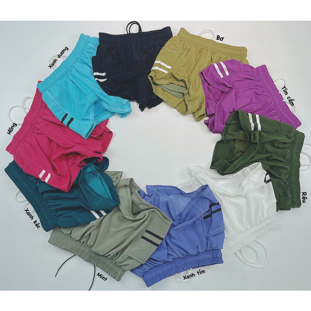 Quần Đùi Thể Thao Nữ 2 Lớp Boxer Run Siêu Xinh