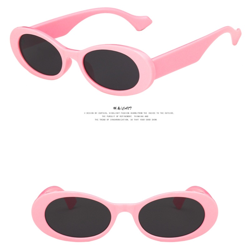 Kính mát gọng oval phong cách phương Tây thời trang cho nam và nữ