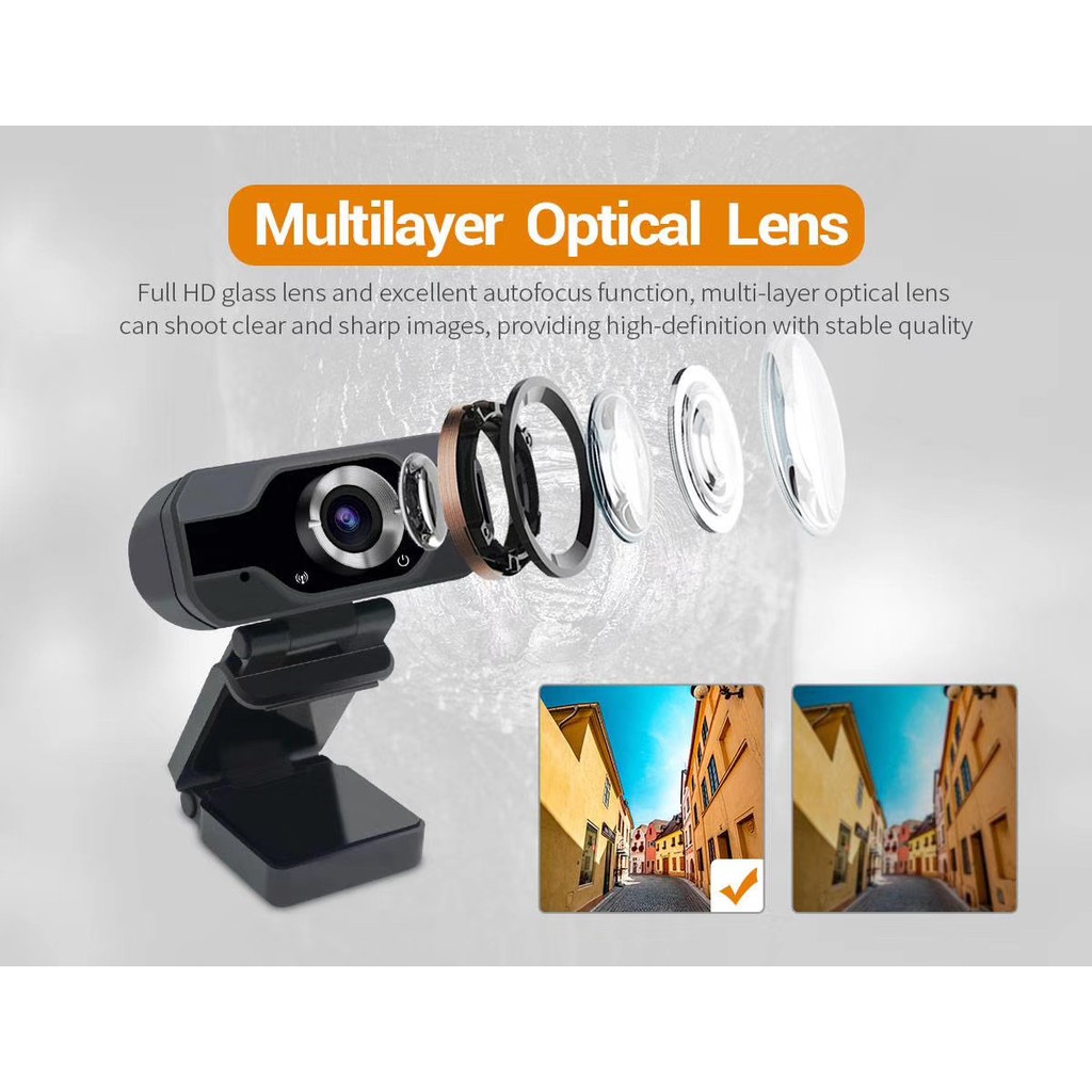 Webcam Escam Hd 2mp 1080p - Pvr006 - Màu Đen Kèm Micro Cho Máy Tính | BigBuy360 - bigbuy360.vn