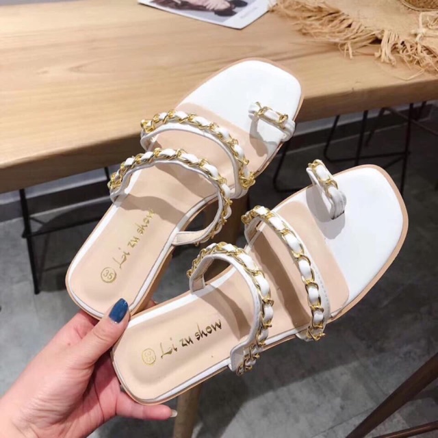 Dép lê xỏ ngón dây xích - ảnh thật 100%