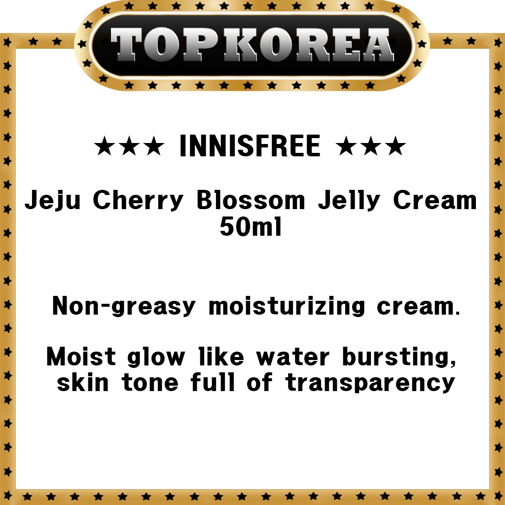 Innisfree NEW Cherry Blossom Glow Jelly Cream★Innisfree TiệN DụNg Và BềN★ Kem Thạch Hoa Anh Đào Phát Sáng 50ml