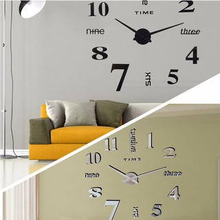 Đồng Hồ Dán Tường Cỡ Lớn 3D