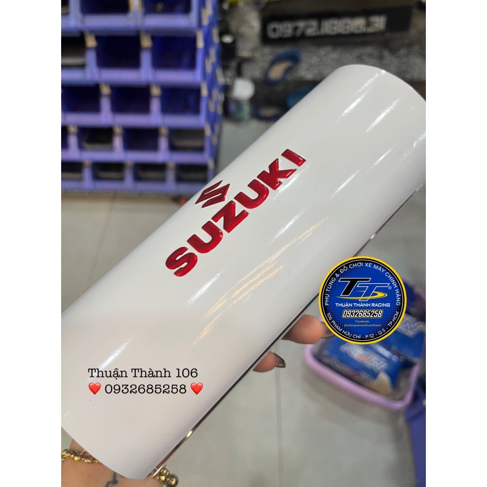 Vỏ lon pô sport chữ đỏ / Xipo / satria