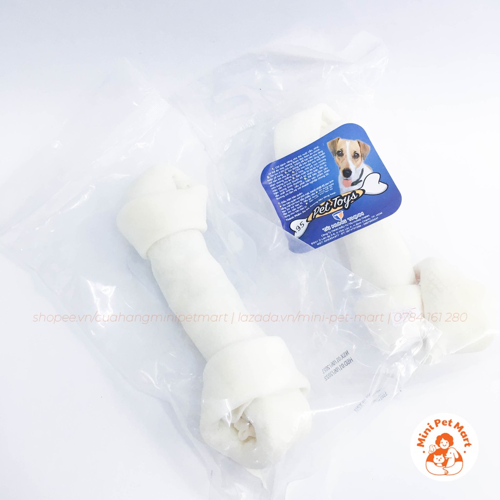 Xương gặm da bò TÀI HƯNG THỊNH 6100 (1 cái) - bánh xương, snack, bánh thưởng, xương gặm cho chó