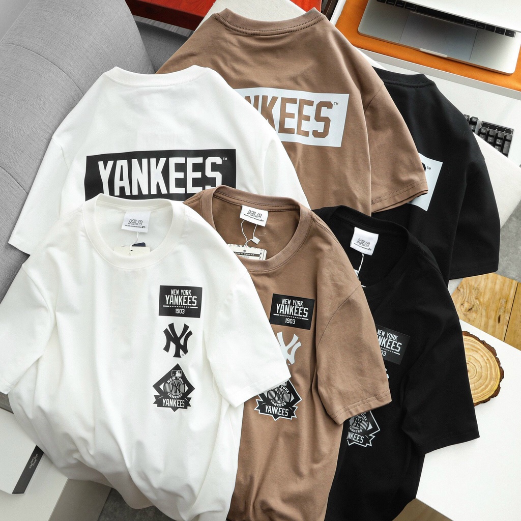 Áo thun nam đẹp cổ tròn MLB 1 phông cộc tay 3 màu trắng đen nâu vải cotton cao cấp- NICEMEN | BigBuy360 - bigbuy360.vn