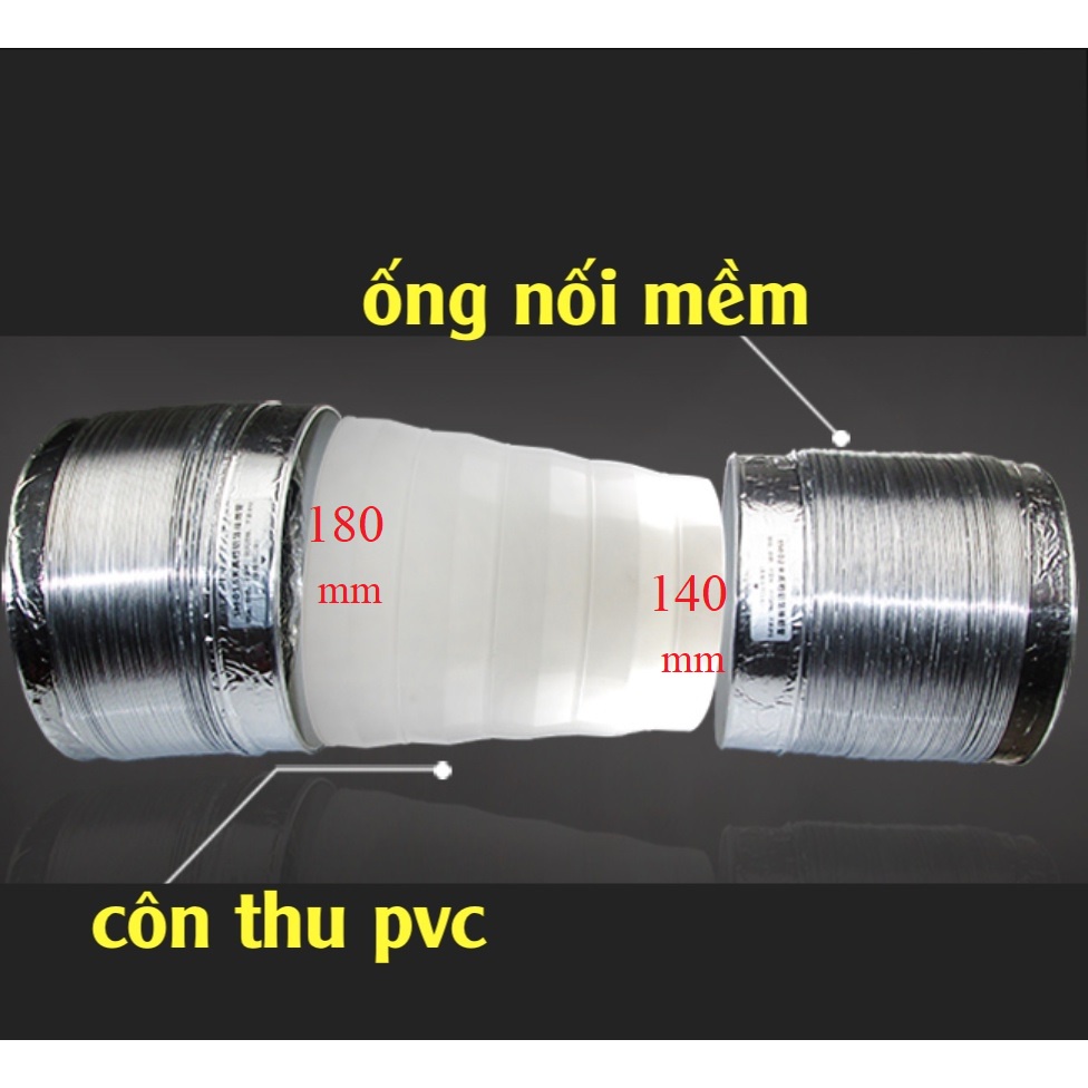 Nắp máy hút mùi nhựa phụ kiện hút khói khử mùi van phễu thu, côn thu ống bạc gió nhôm sun