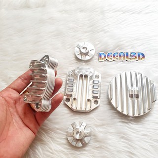 TRỌN BỘ NẮP ĐẦU LÒNG NHÔM CNC 5 MÓN CHO WAVE DREAM FU NEO