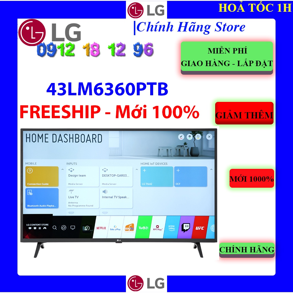 [LG 43LM6360PTB] Smart Tivi LED LG 43 inch 43LM6360PTB