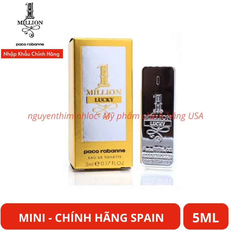 Nước hoa Paco Rabanne 1 Million Lucky For Men EDT mini 5ml