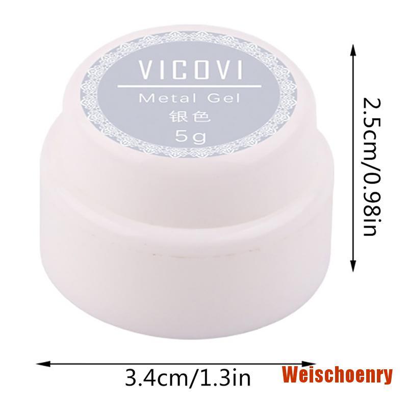 (Hàng Mới Về) Gel Sơn Móng Tay Ánh Kim Lấp Lánh 5ml