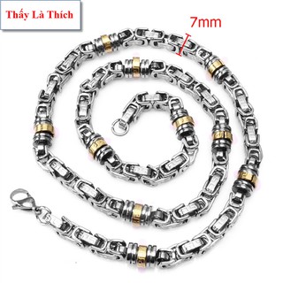 Dây chuyền nam mẫu mới titan kiểu nối mắt xích cách điệu - Cam kết 1 đổi 1 nếu đen & gỉ sét