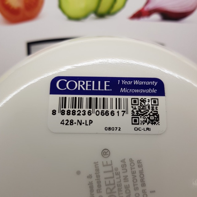 Tô thủy tinh Mỹ Corelle Winter Frost White 900ml (Trắng) 428-N-LP