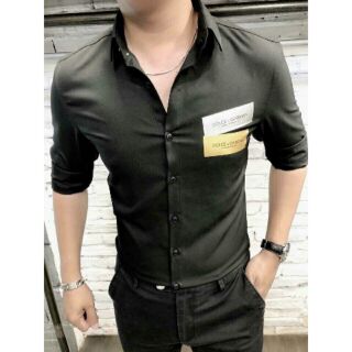 Áo sơmi đen in D&G 3D