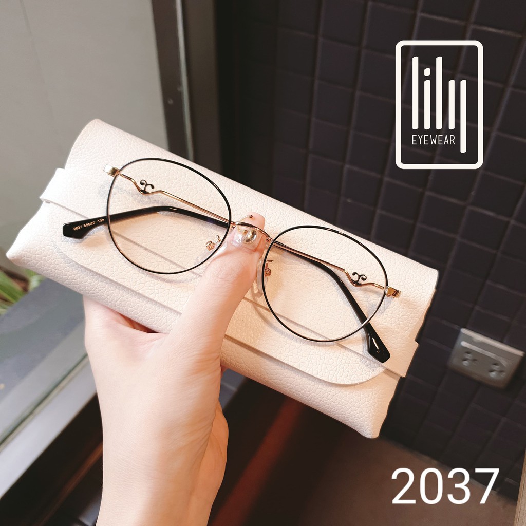 Gọng Kính Cận Kim Loại 2037 - Gọng Kính Mắt Kiểu Dáng Hàn Quốc