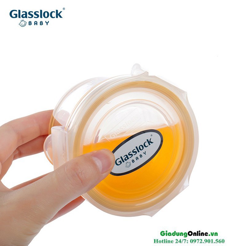 Hộp đựng thủy tinh GLASSLOCK tròn 165ml MCCB016