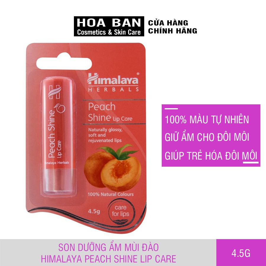 Son dưỡng ẩm mùi đào Himalaya Peach Shine Lip Care 4.5g